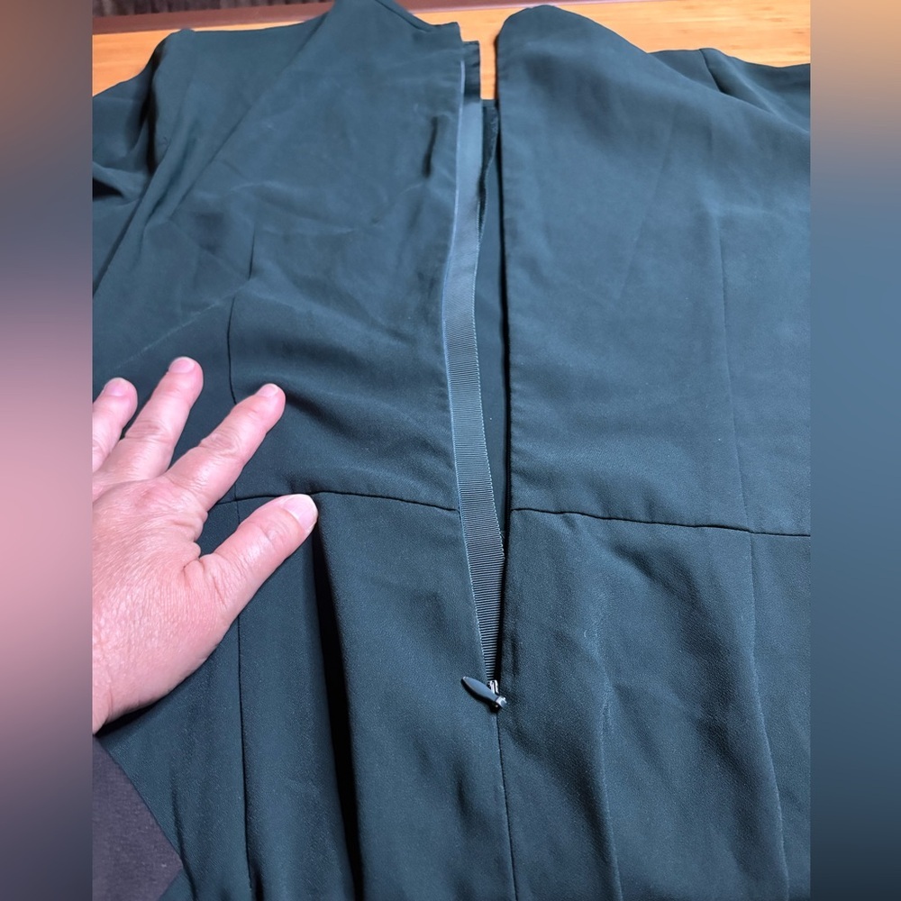 Adam Lippes- Elegant Dark Green Wide Leg Jumpsuit. Size 12 - Picture 10 of 15